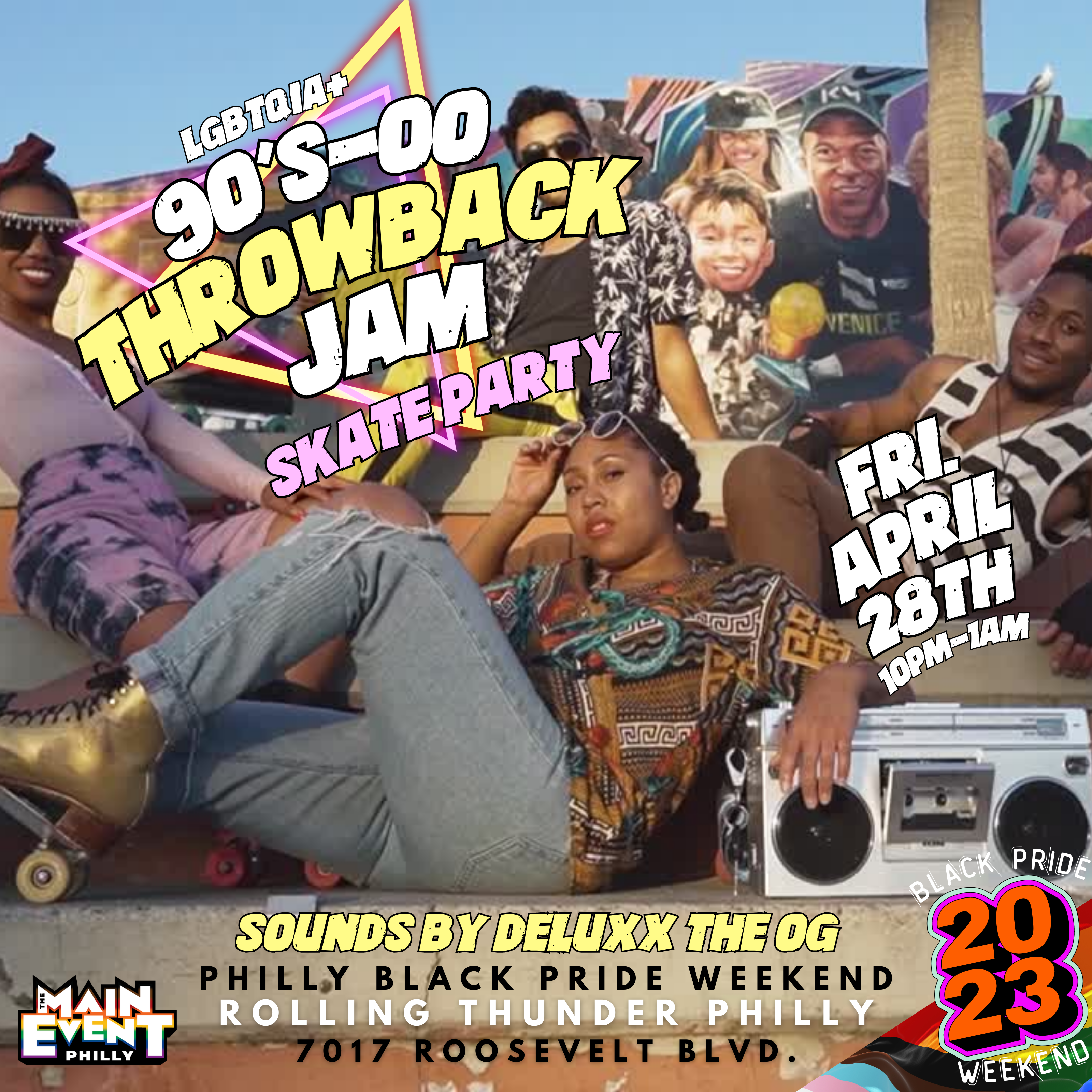 Throwback Skate Jam Philly Black Pride 2023